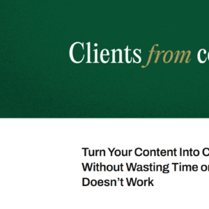 Josh Spector - Turn Your Content Into Clients