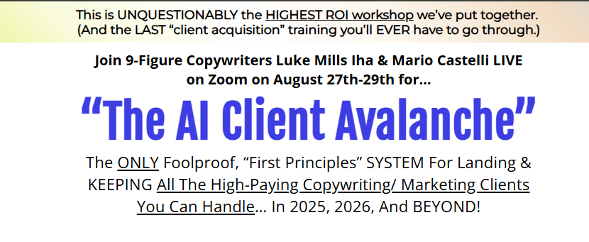 THE AI CLIENT AVALANCHE - Mario Castelli